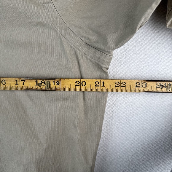 Vintage Polo Ralph Lauren Button Down Shirt Men's Small Large Khaki 100% Cotton - Picture 9 of 12